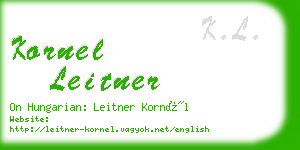kornel leitner business card